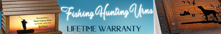 Hunting & Fishing Urns for Ashes See our collection of Hunting & Fishing Urns for Ashes.