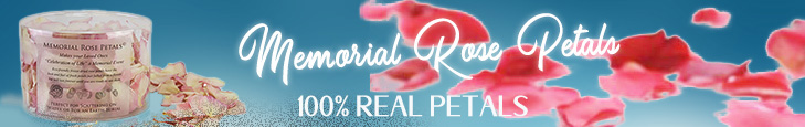 View our collection of memorial rose petals - 100% real rose petals for funeral ceremonies.