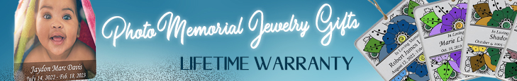 Photo Memorial Jewelry & Gifts See our collection of photo memorial jewelry including photo pendants, keychains, ornaments, and more.