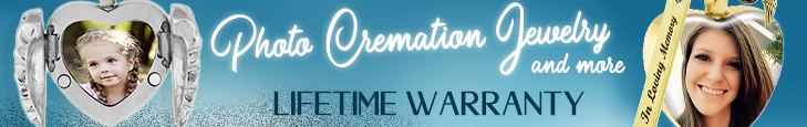 Photo Cremation Jewelry - Picture Urn Necklaces See our collection of photo cremation jewelry including necklace urns and pendants with your loved ones' photos.