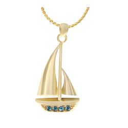 Sail Boat 10KT or 14KT Gold Cremation Jewelry Urn - SHIPS NOW