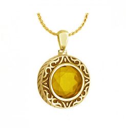 Citrine 10KT Gold Cremation Jewelry Urn - SHIPS NOW