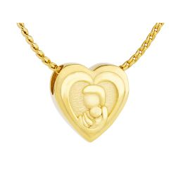 Mother And Child 10KT Gold Heart Cremation Jewelry Urn - ORDER NOW