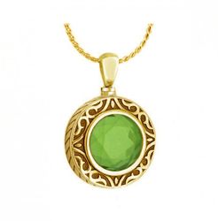 Peridot 10KT Gold Cremation Jewelry Urn - SHIPS NOW