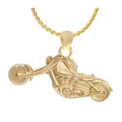 Motorcycle 10KT or 14KT Gold Cremation Jewelry Urn - SHIPS NOW