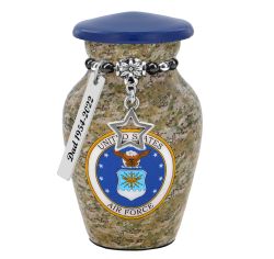 US Air Force Camouflage Mini Urn - Love Charms® Option