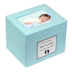 Precious Angel Photo Blue Urn