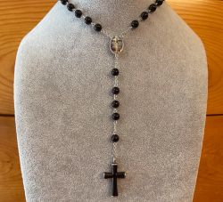 Blue Rosary Keepsake Urn 