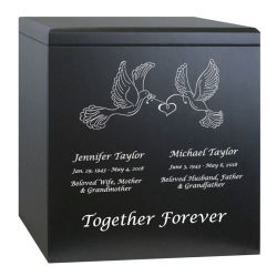 Love Doves Companion Wood urn