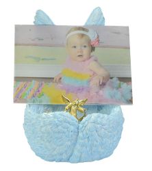 Blue Angel Wings Preemie Infant Urn - Plate Option