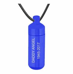 Blue Capsule Ash Urn Pendant