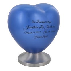 Beautiful Boy Blue Heart Child Urn