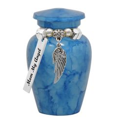 Blue Clouds Brass Keepsake Urn