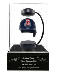 Baseball Cremation Urn & Boston Red Sox Hover Helmet Décor