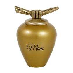 Asian Inspired Brass Cremation Keepsake Urn