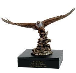 Bald Eagle Catching Fish Sovereign Animal™ Art & Wood Cremation Urn