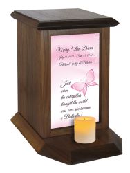 Butterfly Poem Urn