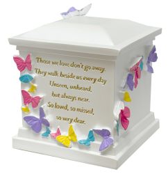 Those We Love ~ Butterfly Child Urn - Engraved Plate Option
