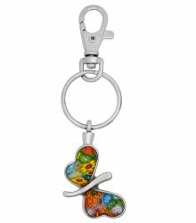 Butterfly Millefiori Keychain Keepsake Urn