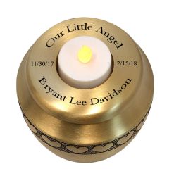 Candle Heart Brass Baby or Child Urn