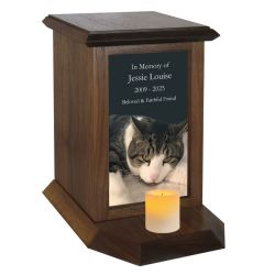 Cat Photo Candle Urn - Free Photo and Personalization - Candle Included