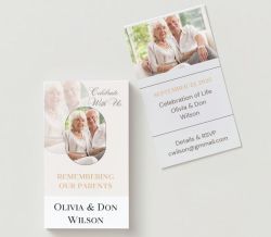 Celebration Photo Memorial Cards - Funeral Cards - Celebration of Life Cards