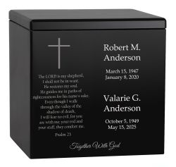 Christian Path Companion Urn - Psalm 23 - Together With God - Urn For Two Adults - Vault Option