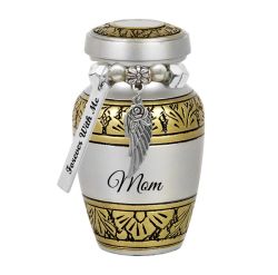Dignity Pewter Gold Mini Keepsake Urn - Love Charms® Option