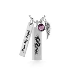 Dragon Cylinder Pendant Keepsake Urn - Love Charms Option