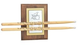 Drum Stick Pair Keepsake Urns Walnut Display
