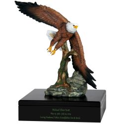 Eagle in Flight Sovereign Animal™ Art & Wood Cremation Urn