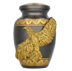 Eagle Gunmetal Youth Brass Urn - Pro Diamond Engraving
