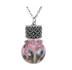 Flower Bouquet Glass Cremation Jewelry Urn