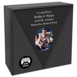 Video Game Console Wood Cremation Urn - Handcrafted Urn - Personalization and Photo Included