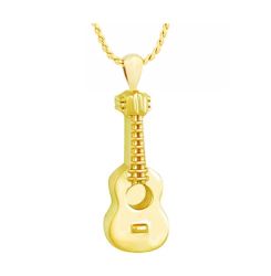 Acoustic Guitar 10KT or 14KT Gold Cremation Jewelry Urn - SHIPS NOW