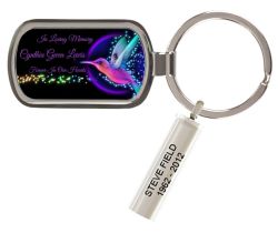 Custom Made Hummingbird Stars Keychain Keepsake