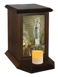 Immaculate Conception Adult Cremation Urn - Candle Included