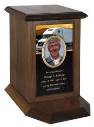 White Truck Photo Journey Urn