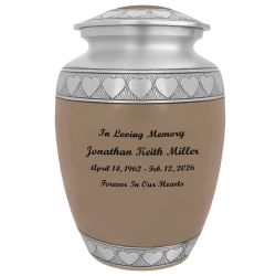 Leather Hearts Pewter Medium Urn - Tribute Wreath™ - Pro Laser Engraving
