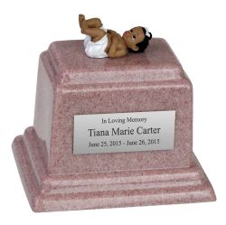 Little Baby Girl Infant Urn - Cultured Marble Urn