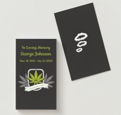 Until We Meet Again Marijuana Memorial Cards - Funeral  Cards - Celebration of Life Cards
