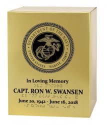 Military Branches of Service Braille Urn