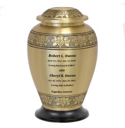 Memorial Golden Companion Shared (Half of Each Adult) Urn