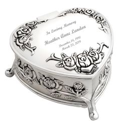 Memorial Rose Heart Keepsake Urn