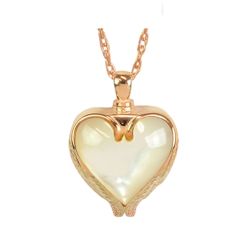 Mother of Pearl Rose Gold Pendant Urn  