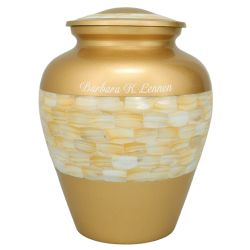 Mother of Pearl Memorial Urn - Tribute Wreath™ - Pro Laser Engraving