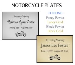 Double Heart Name Plates For Cremation Urns