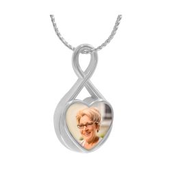 Color Photo Infinity Heart Jewelry Urn Pendant - Love Charms® Option 
