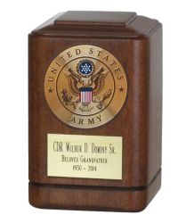 Military Police & Fire Wooden Keepsake Urns