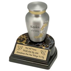 One Twin Footprints Brass Urn